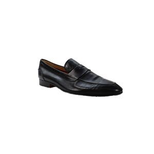 Tods Men's Leather Slip-On Flat Loafers Shoes Black Size 9.5